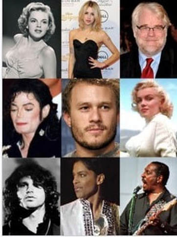 Celebrities who died due to a Drug or Alcohol Overdose